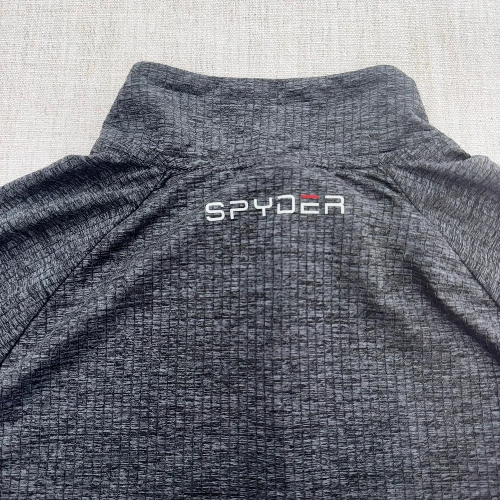Spyder Mens ProW-B Quarter Zip Pullover Gray‎ Heather Active Top Large